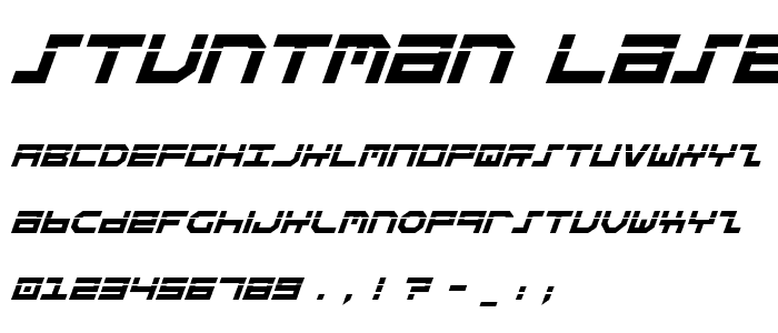 Stuntman Laser Italic font